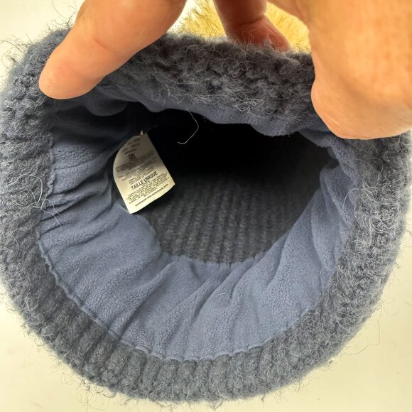 Columbia Winter Blur Pom Pom Beanie Hat Blue One Size Fits All Fleece Lined Cozy - Picture 8 of 9